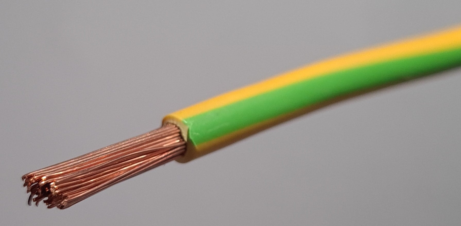 Fil H07VK 6 mm2 JAUNE / VERT, cable souple