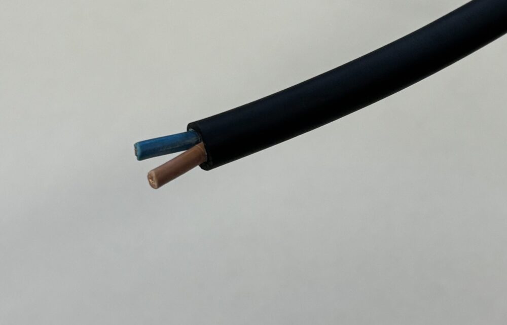 2x0.75mm2 H05RR-F Black